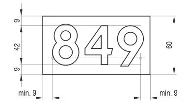 Konstrukcja znaku U-1f z numerem drogi