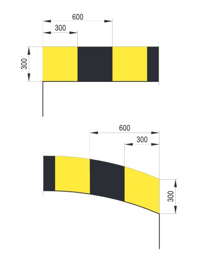 Wzory tablic U-9c do oznaczania ograniczeń skrajni pionowej drogi