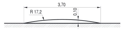 Liniowy próg zwalniający listwowy U-16a o ograniczonej prędkości przejazdu 25—30 km/h