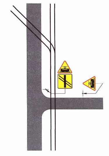 Oznakowanie miejsc, w których tory tramwajowe przecinają drogę